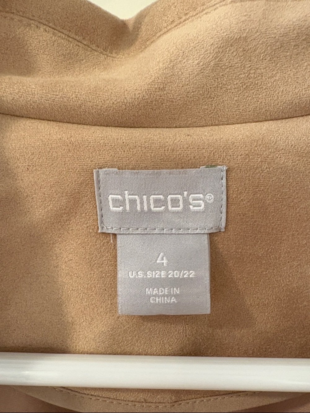 Chico's Beige Trench Coat with Multicolor Floral Art - Picture 5 of 6